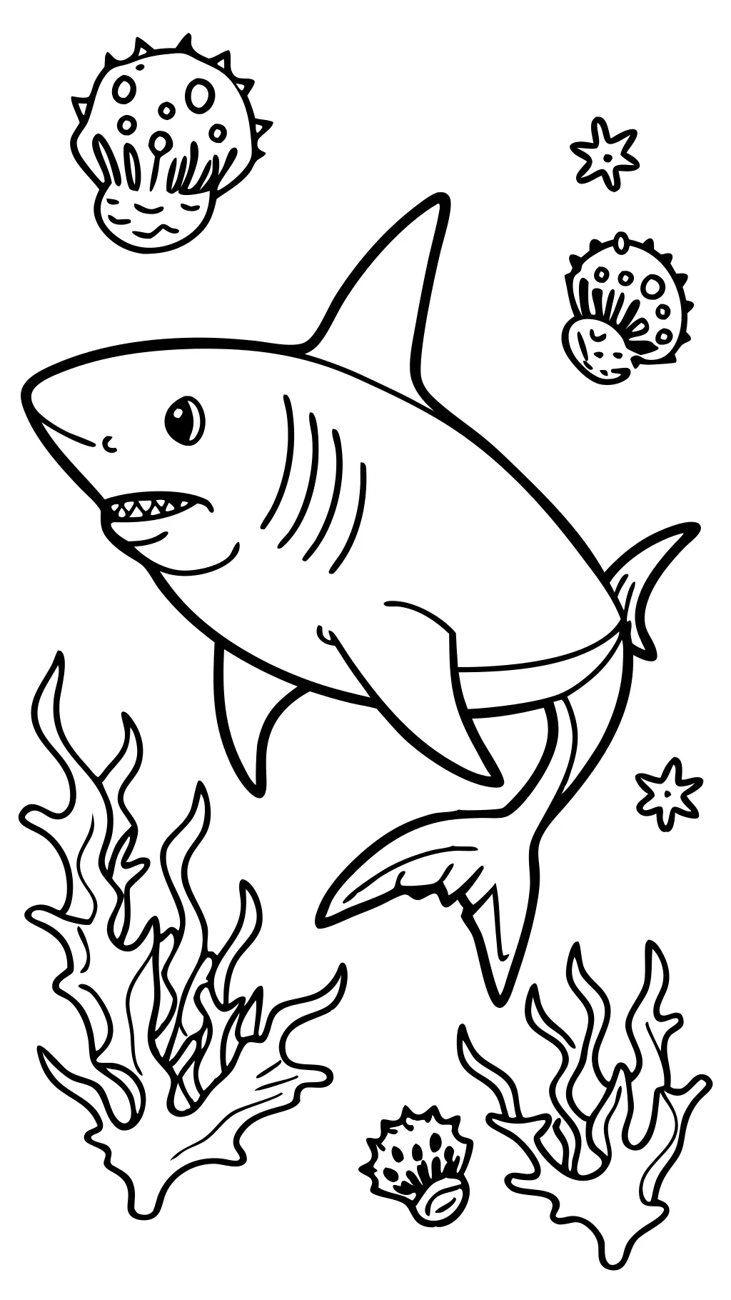 coloring pages of sharks to print